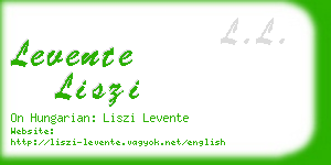 levente liszi business card